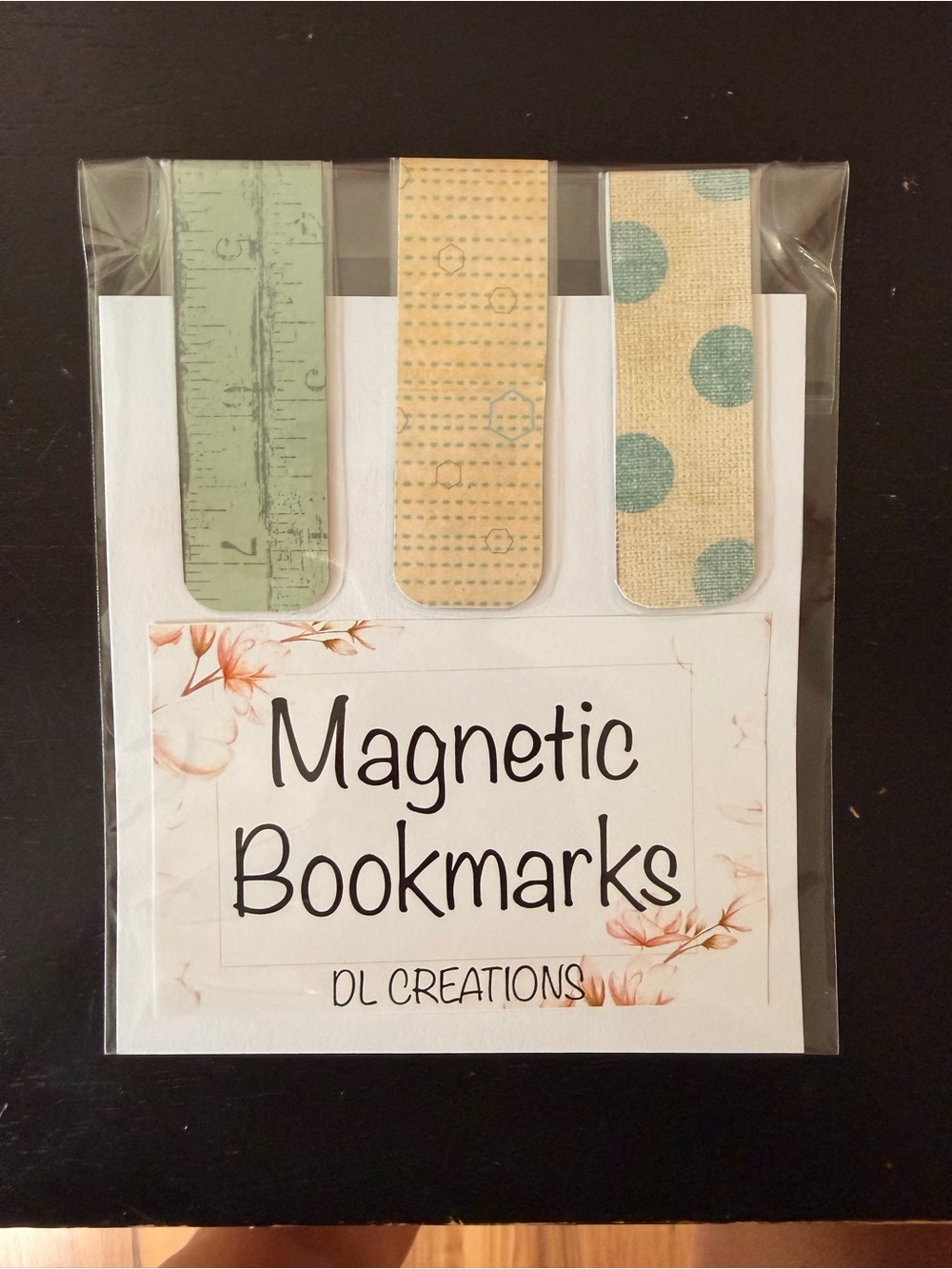Magnetic Bookmarks - Pastel Green, Light Yellow, Teal Dot Set